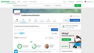 
                            11. Guelph General Hospital Reviews in Guelph, ON | Glassdoor