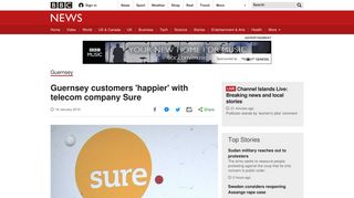 
                            10. Guernsey customers 'happier' with telecom company Sure - BBC News