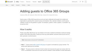 
                            8. Guest access in Office 365 Groups - Outlook - Office Support