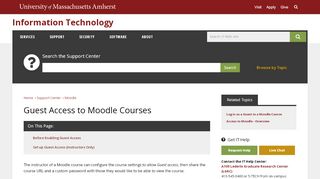 
                            9. Guest Access to Moodle Courses | UMass Amherst Information ...