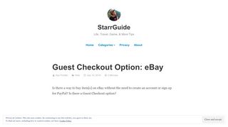 
                            9. Guest Checkout Option: eBay – StarrGuide