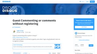 
                            3. Guest Commenting or comments without registering · Discuss Disqus ...