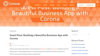 
                            1. Guest Post: Building a Beautiful Business App with Corona | Corona ...