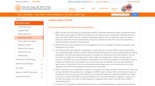 
                            12. Guest Users Terms - Karnataka State Road Transport Corporation