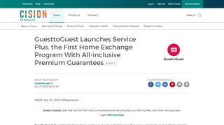 
                            3. GuesttoGuest Launches Service Plus, the First Home Exchange ...