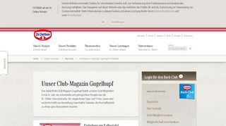 
                            8. Gugelhupf im Überblick - Club-Magazin Gugelhupf | Dr. Oetker