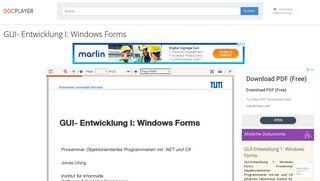 
                            8. GUI- Entwicklung I: Windows Forms - PDF