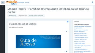 
                            13. Guia de Acesso ao Moodle: Inscrição na área da ... - Moodle PUCRS