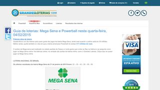 
                            6. Guia de loterias: Mega Sena e Powerball nesta quarta-feira,...