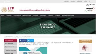 
                            5. Guía de Proceso de admisión 2018-2 - UnADM