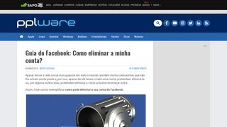 
                            9. Guia do Facebook: Como eliminar a minha conta? - Pplware