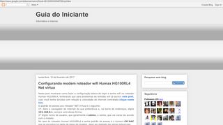 
                            3. Guia do Iniciante: Configurando modem roteador wifi Humax ...