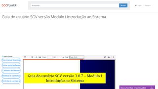 
                            11. Guia do usuário SGV versão Modulo I Introdução ... - DocPlayer.com.br