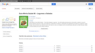 
                            10. Guia Minha Saúde 06 – Legumes e Saladas - Resultado da pesquisa de livros do Google