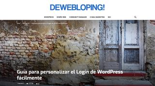 
                            7. Guía para personalizar el Login de Wordpress fácilmente