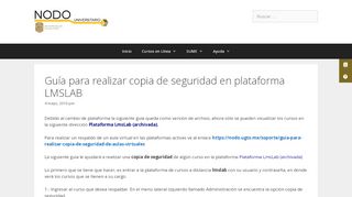 
                            11. Guía para realizar copia de seguridad en plataforma LMSLAB – Nodo ...