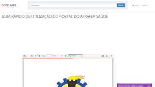 
                            8. guia rápido de utilização do portal do afrafep saúde - DocPlayer.com.br