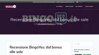 
                            8. Guida a BingoYes di Admiral: dal login al bonus senza deposito