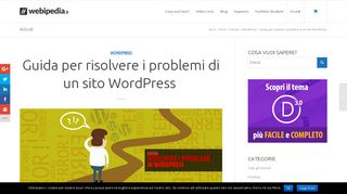 
                            8. Guida per Risolvere i Problemi di un sito WordPress — Webipedia.it