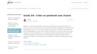 
                            4. Guide 3/6 - Créer un yearbook avec Fusion – Besoin d'aide ?