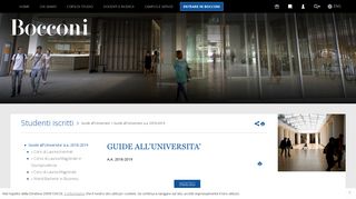 
                            7. GUIDE ALL'UNIVERSITA' - Universita' Bocconi - Studenti iscritti