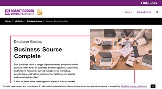 
                            10. Guide - Business Source Complete - Library Guides at Robert Gordon ...