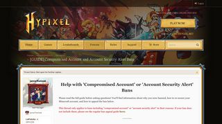 
                            3. [GUIDE] Compromised Account and Account Security Alert Bans ...
