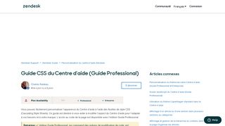 
                            11. Guide CSS du Centre d'aide (Guide Professional) – Zendesk Support