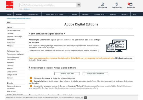 
                            6. Guide d'utilisation d'Adobe Digital Editions - Decitre