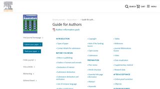 
                            7. Guide for authors - Aquaculture - ISSN 0044-8486 - Elsevier