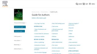
                            8. Guide for authors - Clinical Biochemistry - ISSN 0009-9120 - Elsevier