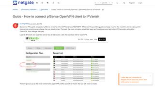 
                            13. Guide - How to connect pfSense OpenVPN client to IPVanish ...