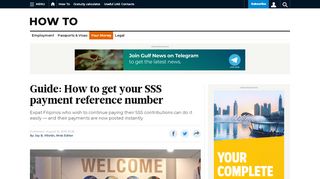 
                            11. Guide: How to get your SSS payment reference number - Gulf News