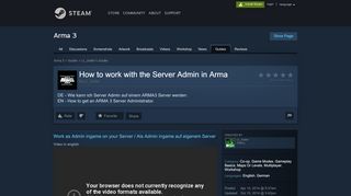 
                            6. Guide :: How to work with the Server Admin in Arma - Steam ...