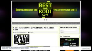 
                            10. Guide Install White Devil Streams Kodi Addon Repo - Best for Kodi