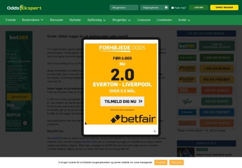 
                            3. Guide: Sådan logger du på betting-sider uden nemID – Oddsekspert.dk