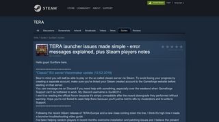 
                            3. Guide :: TERA launcher issues made simple - error messages ...