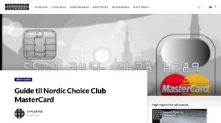 
                            12. Guide til Nordic Choice Club MasterCard | Frequent Flyer Travel Blog