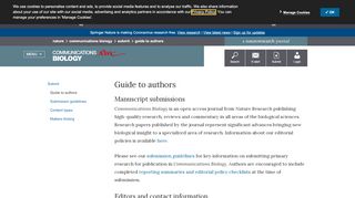 
                            3. Guide to authors | Communications Biology - Nature