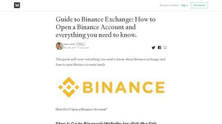 
                            4. Guide to Binance Exchange: How to Open a Binance ...