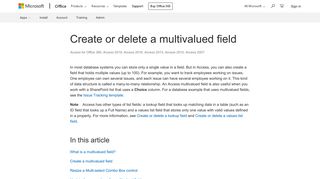 
                            4. Guide to multivalued fields - Access - Office Support - Office 365