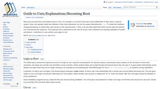 
                            5. Guide to Unix/Explanations/Becoming Root - Wikibooks, open books ...