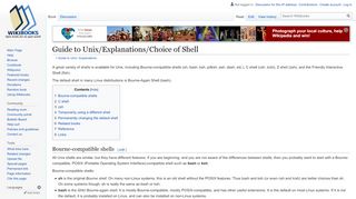 
                            2. Guide to Unix/Explanations/Choice of Shell - Wikibooks, open books ...