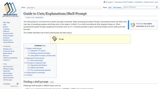 
                            6. Guide to Unix/Explanations/Shell Prompt - Wikibooks, open books for ...