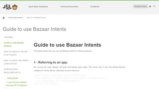 
                            12. Guide to use Bazaar Intents