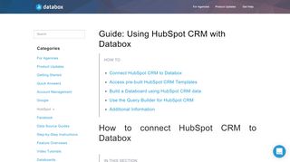 
                            11. Guide: Using HubSpot CRM - Databox Help Desk