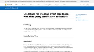 
                            1. Guidelines for enabling smart card logon with ... - Microsoft Support
