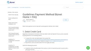 
                            5. Guidelines Payment Method Biznet Home + FAQ – Biznet