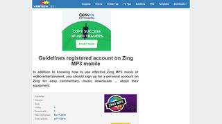 
                            2. Guidelines registered account on Zing MP3 mobile - WEBTECH 360