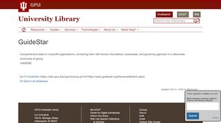 
                            9. GuideStar | University Library